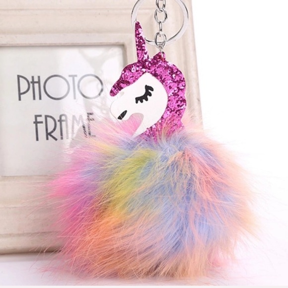 Other - 🔴 5/$20 Hot pink unicorn Pom Pom backpack